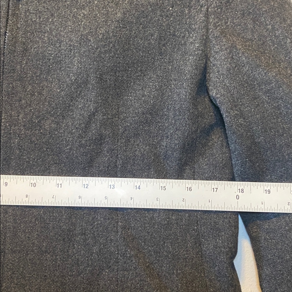 Lands End Vintage Jacket Women’s 6 Gray Wool Cashmere Blend Full Zip Collared - Picture 11 of 13